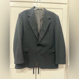 Bar WS Western Blazer Sport Coat Mens Size 44R Dark-Gray